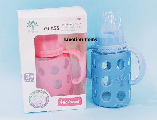 Baby Glass Feeder 120 ml/40z (Silicon Cover)