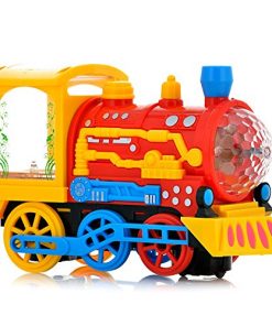 Roll over image to zoom in AtoZ Fun Train Toys Hot Engine with 3D Flash Lights and Musical Water Fountain rail set for kids