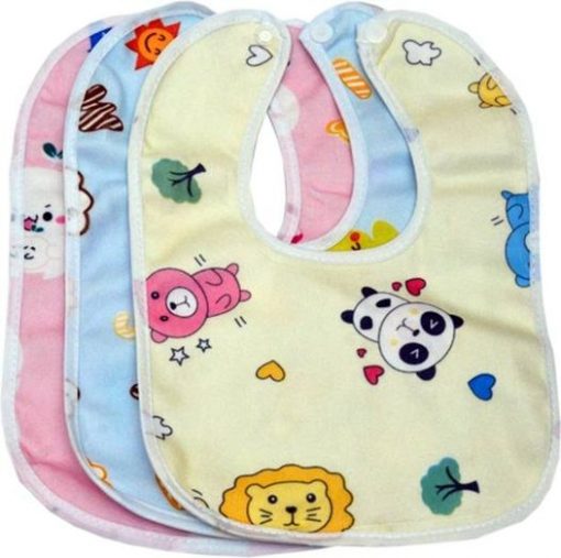 3 Pieces Combo Pack Baby Bibs for Baby - Multicolor