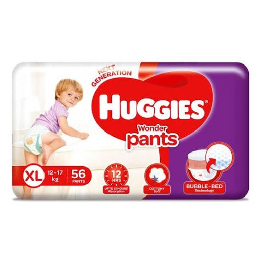 Huggies Wonder Pants. Pant System Baby Diaper. Extra Large size.12-17 kg. 56 pieces