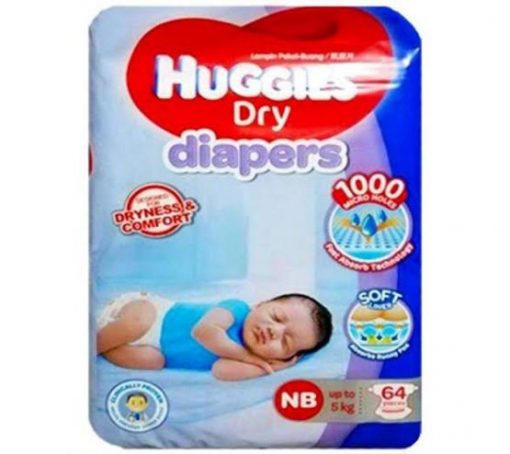 Huggies baby diaper. belt system Diaper. New born size. 0-5 kg .64 pieces